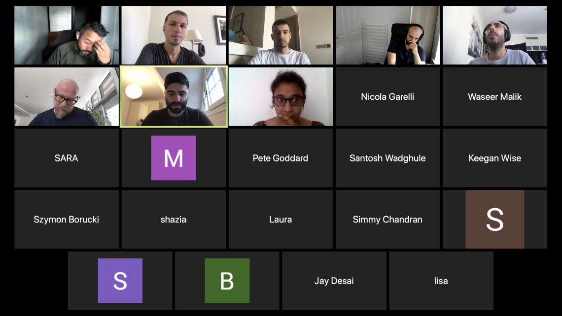 Beema colleagues in a Zoom call